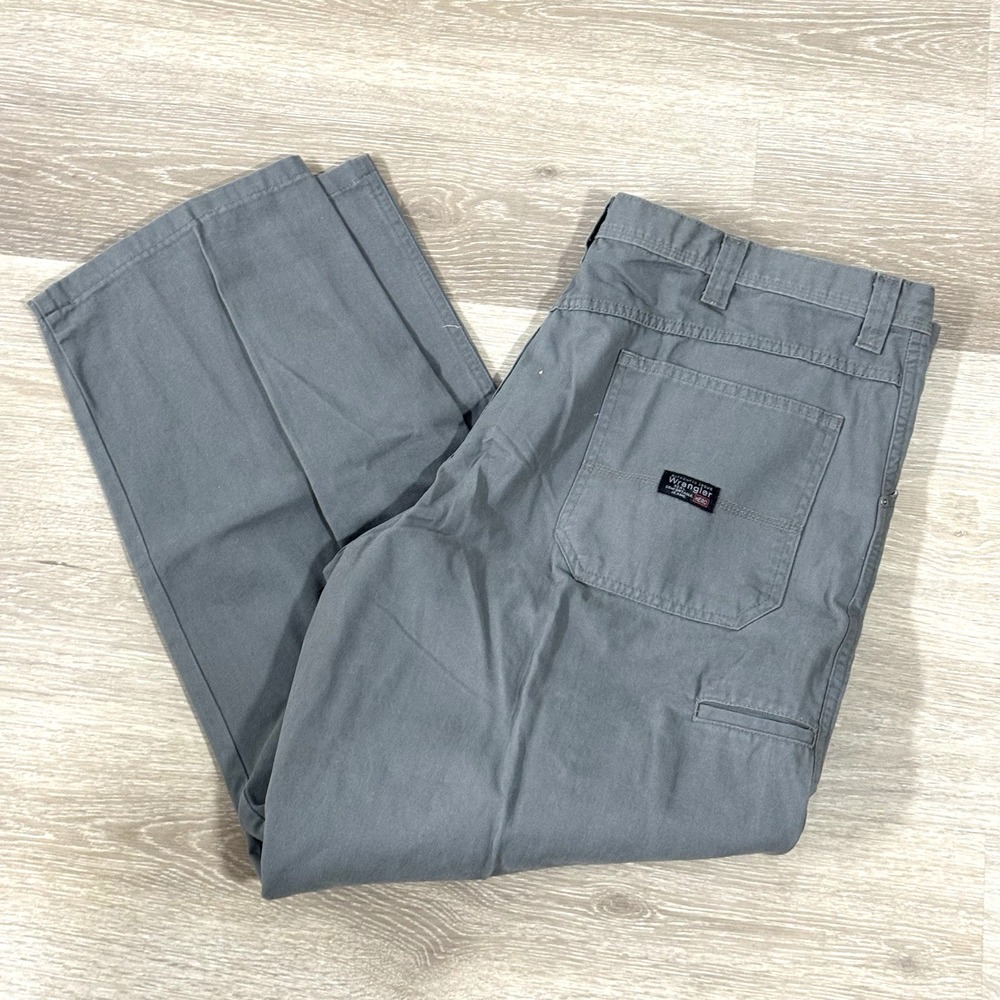 NWT Wrangler Hero Grey Casual Workwear Carpenter Pants Men's Size 40x32
